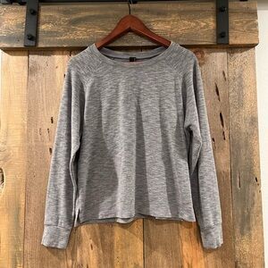 Bobi Raglan Grey Long Sleeve Sweatshirt Small